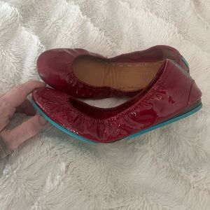 Ruby Red Tieks size 6